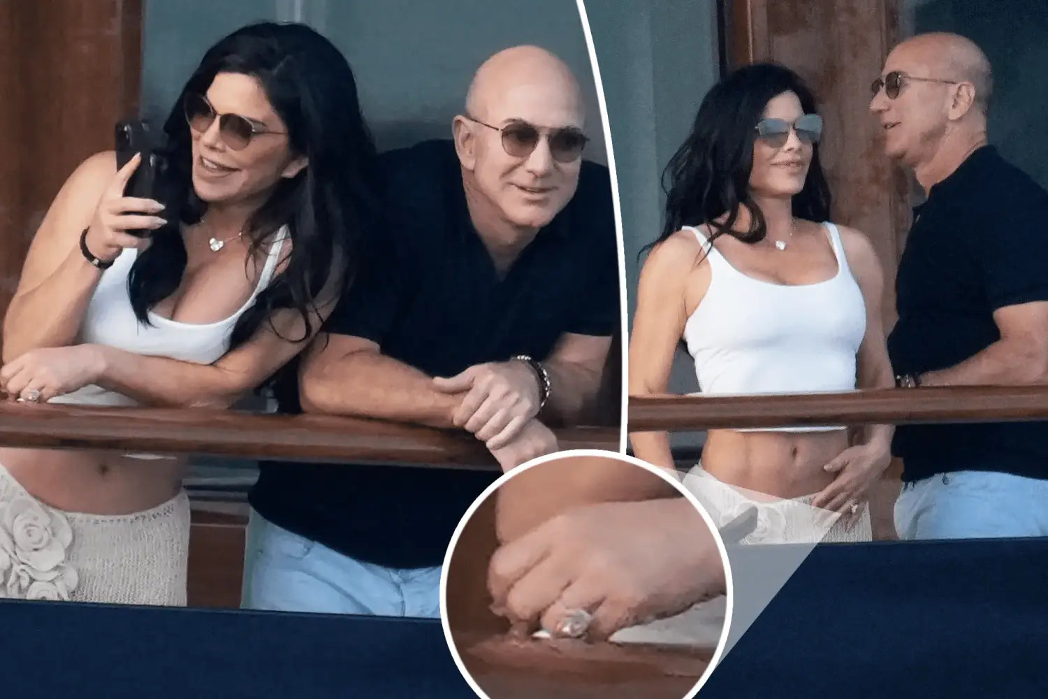 Jeff Bezos and Lauren Sánchez Show Off Lauren Sanchez Ring