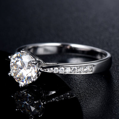 Forever One Moissanite Elegant Engagement Ring