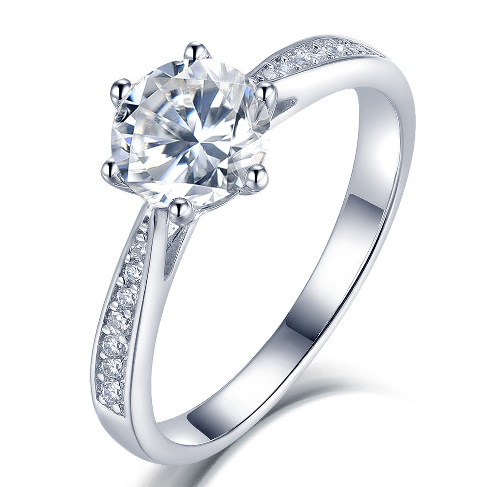 Forever One Moissanite Elegant Engagement Ring