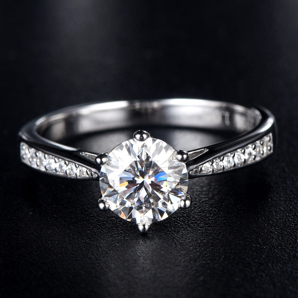 Forever One Moissanite Elegant Engagement Ring