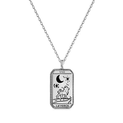 Sterling Silver Tarot Card Necklace