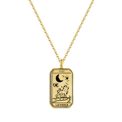 Sterling Silver Tarot Card Necklace