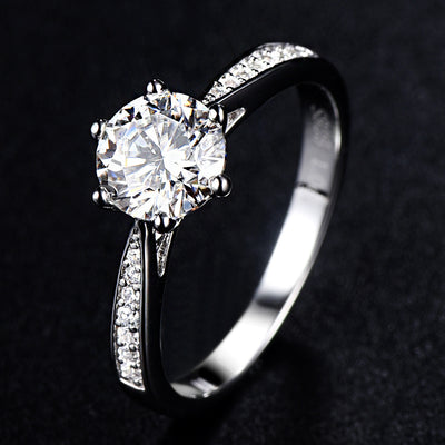 Forever One Moissanite Elegant Engagement Ring