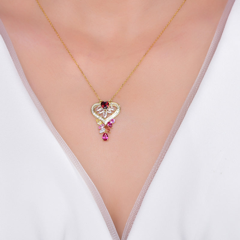 You Make My Heart Full Heart Sterling Silver Necklace