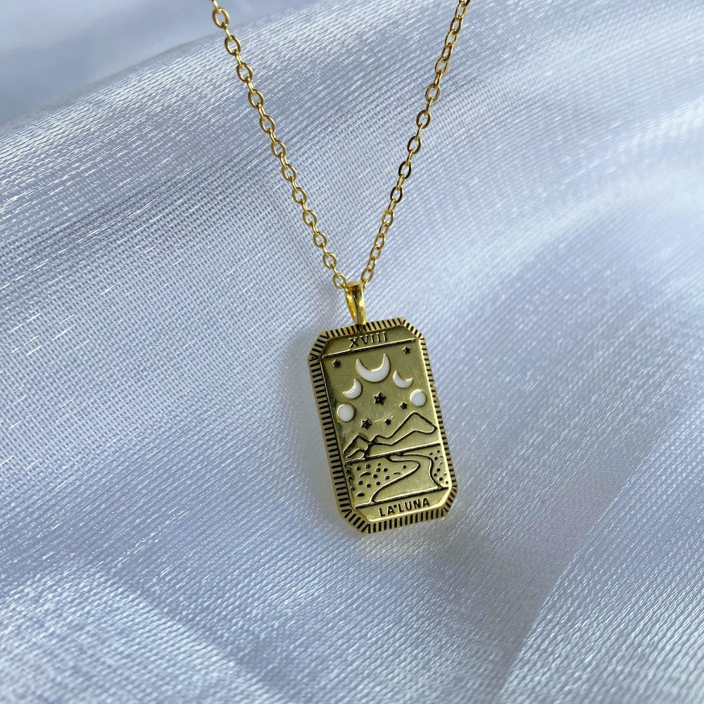 Sterling Silver Tarot Card Necklace