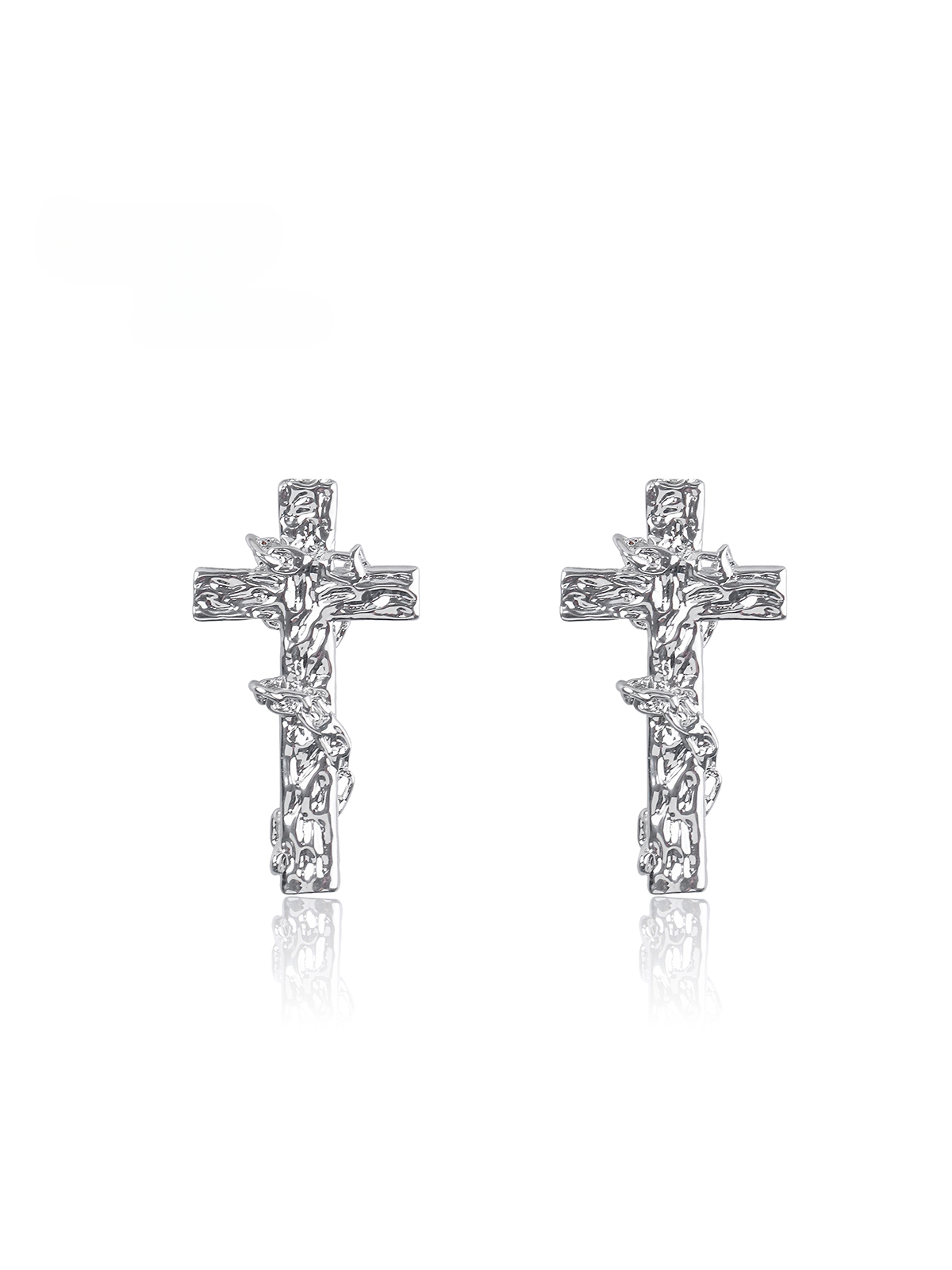 Sterling Silver Vintage Cross Earrings