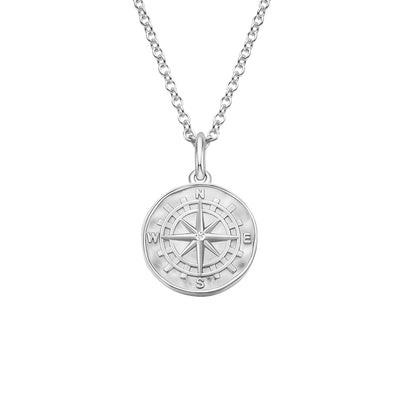 Warrior Compass Coin Pendant Necklace