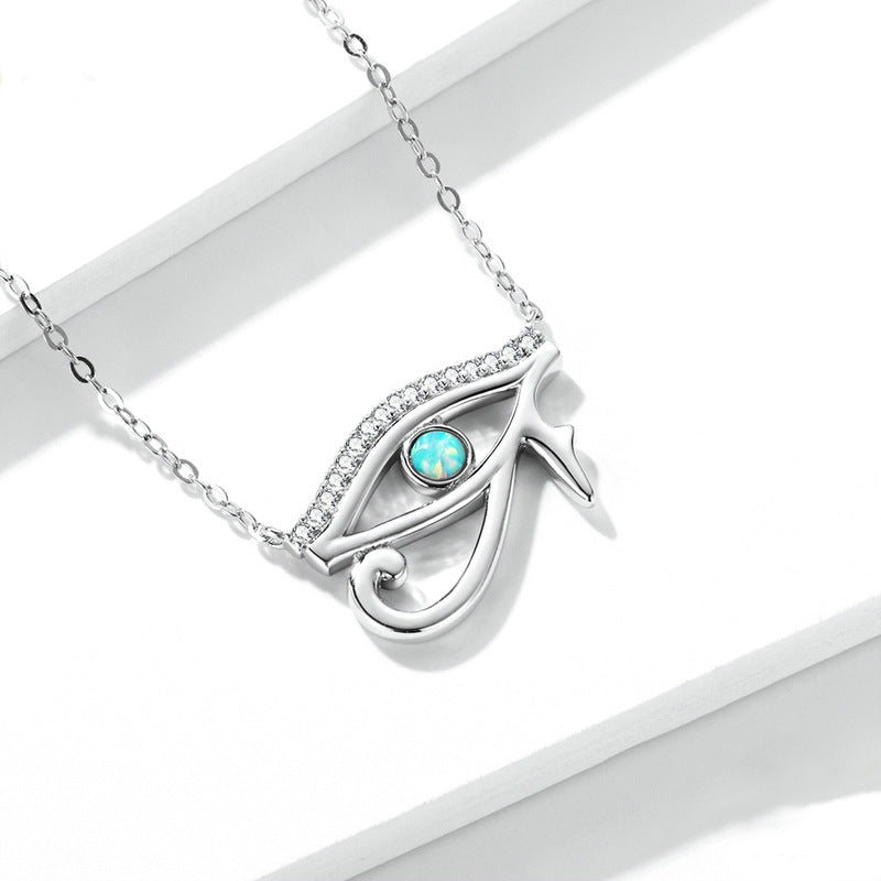 Sterling Silver Eye of Horus Pendant Necklace