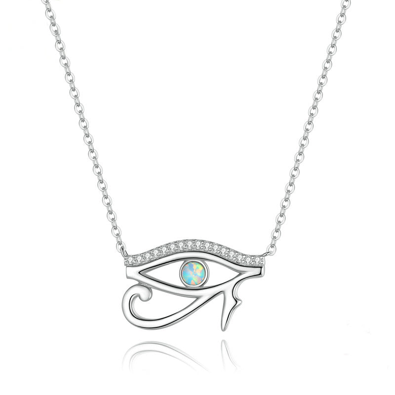 Sterling Silver Eye of Horus Pendant Necklace