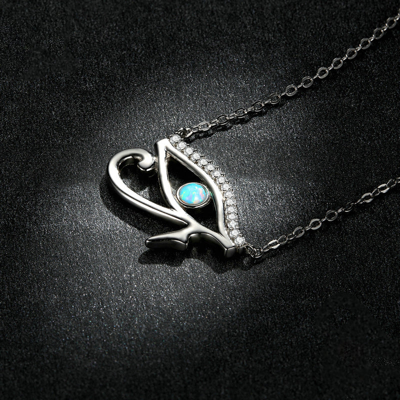 Sterling Silver Eye of Horus Pendant Necklace