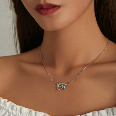 Sterling Silver Eye of Horus Pendant Necklace