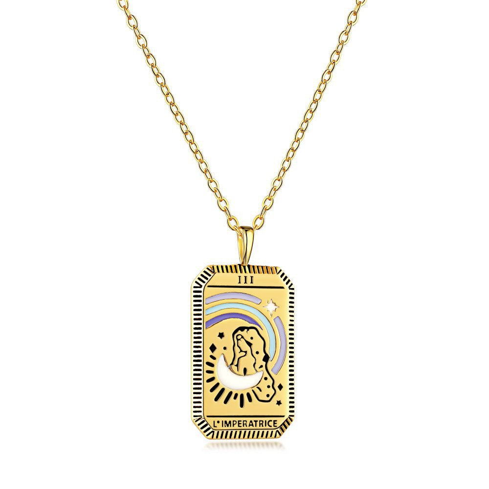 Sterling Silver Tarot Card Necklace