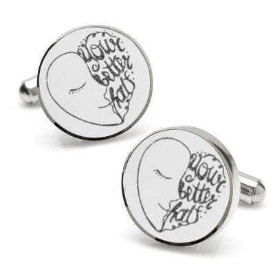 Your Better Half Smiling Heart  Cufflinks Thoughtful Gift