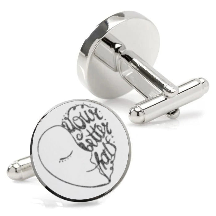 Your Better Half Smiling Heart  Cufflinks Thoughtful Gift