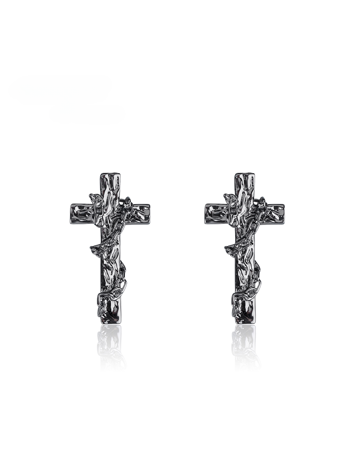 Sterling Silver Vintage Cross Earrings