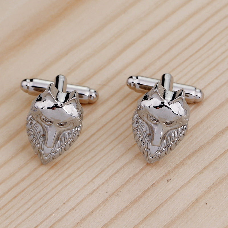 Wolf Cufflinks Shirt Accessories for Men