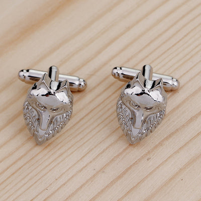 Wolf Cufflinks Shirt Accessories for Men