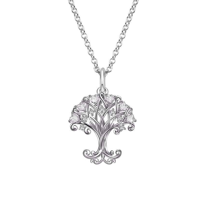 Sparkling Cubic Zirconia Tree of Life Necklace