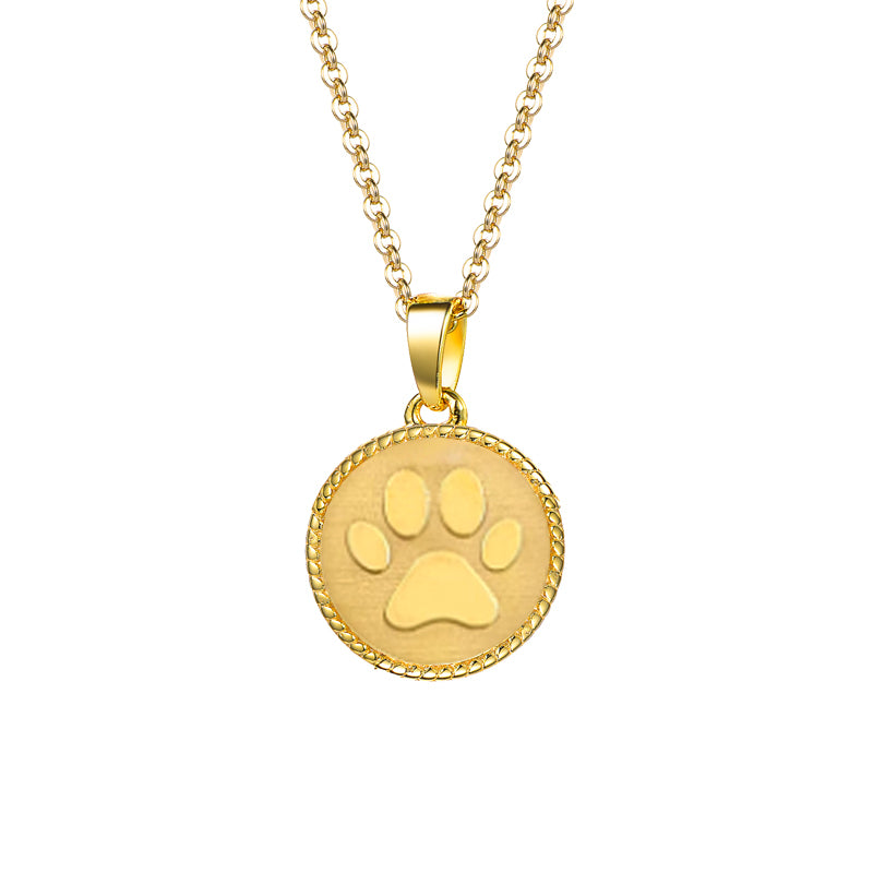 Sterling Silver Dog Paw Necklace