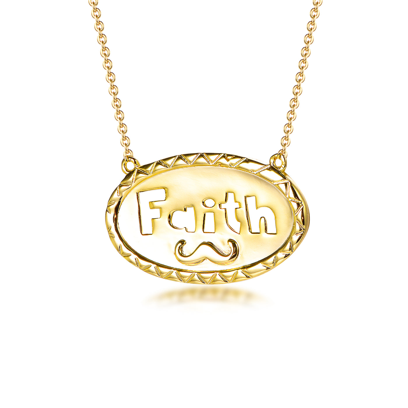 Sterling Silver Faith Beard Necklace