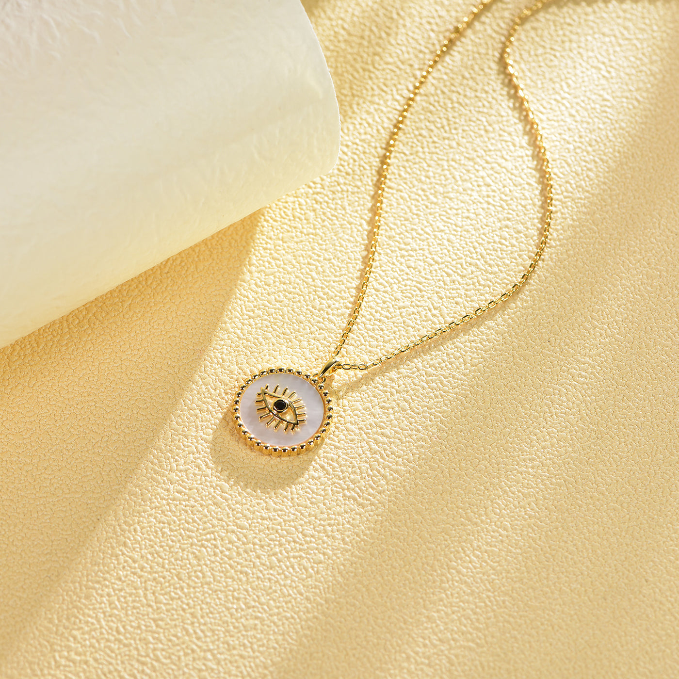 Mother of Pearl Evil Eye Loose Charm Necklace