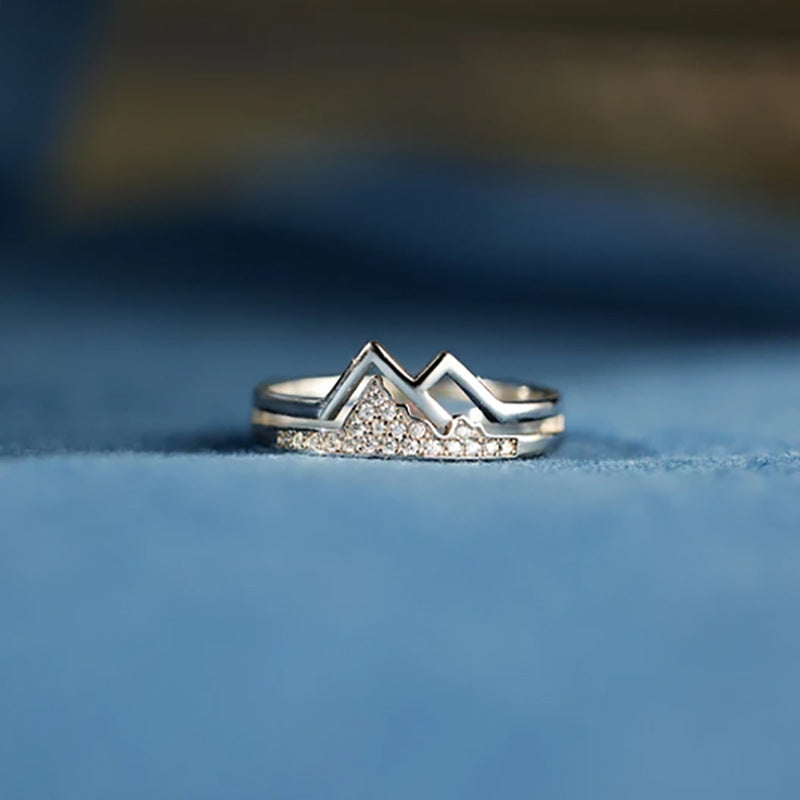 Sterling Silver Mountain Range Ring