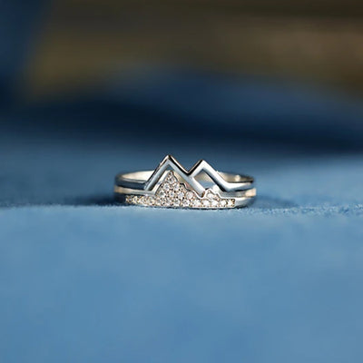 Sterling Silver Mountain Range Ring