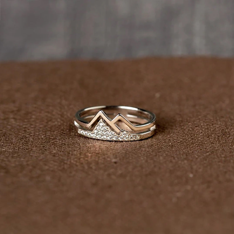 Sterling Silver Mountain Range Ring