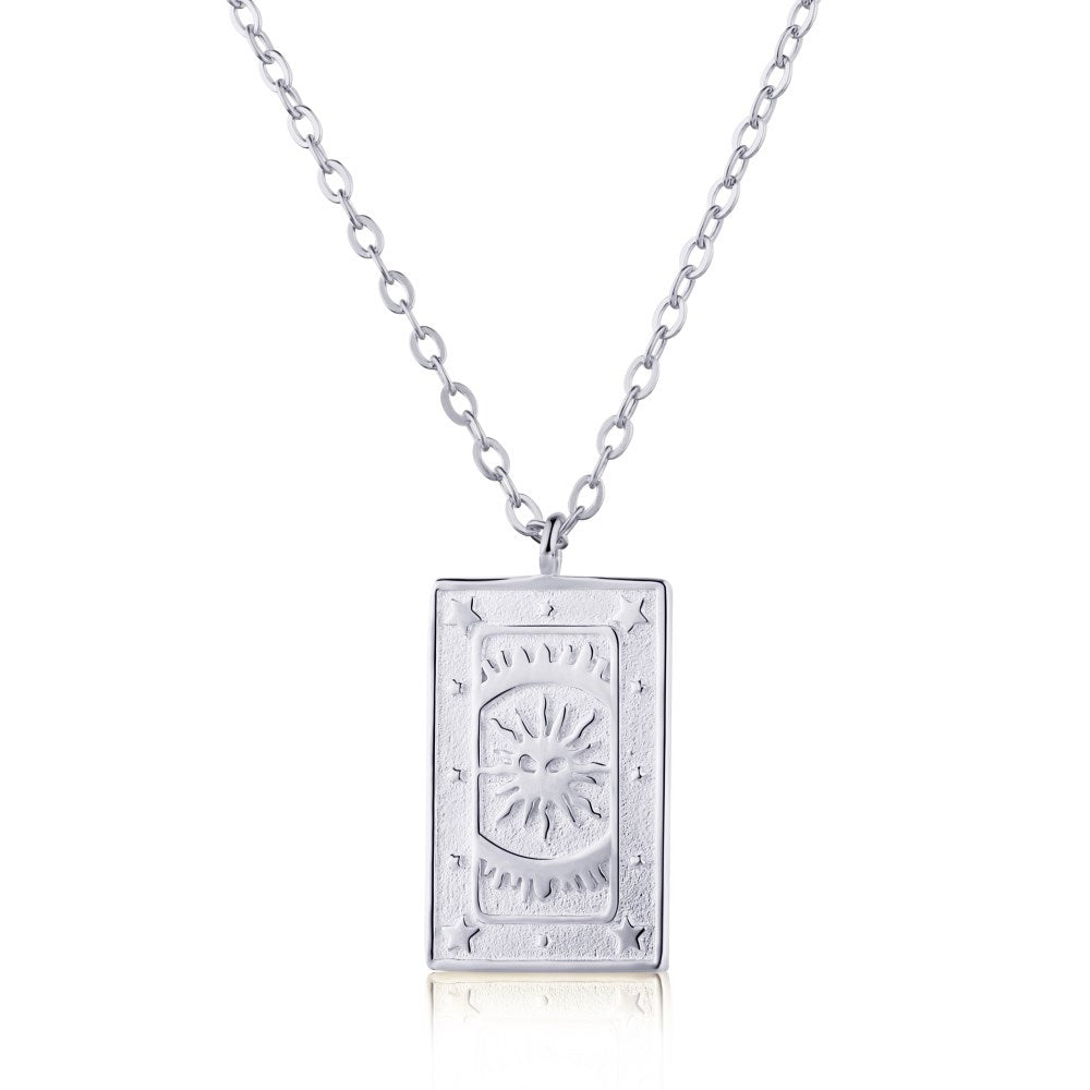 Tarot Sun Star Evil Eye Pendant Necklace