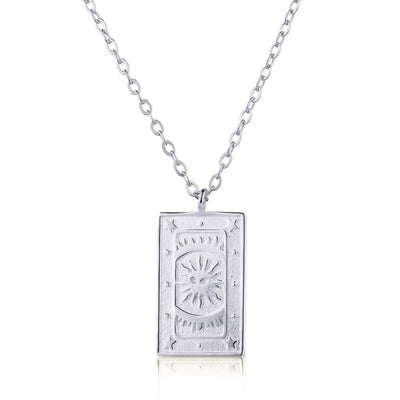 Tarot Sun Star Evil Eye Pendant Necklace