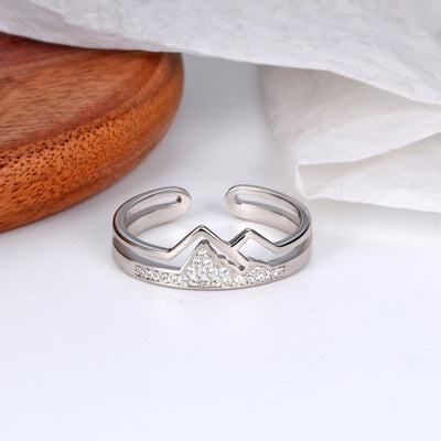 Sterling Silver Mountain Range Ring