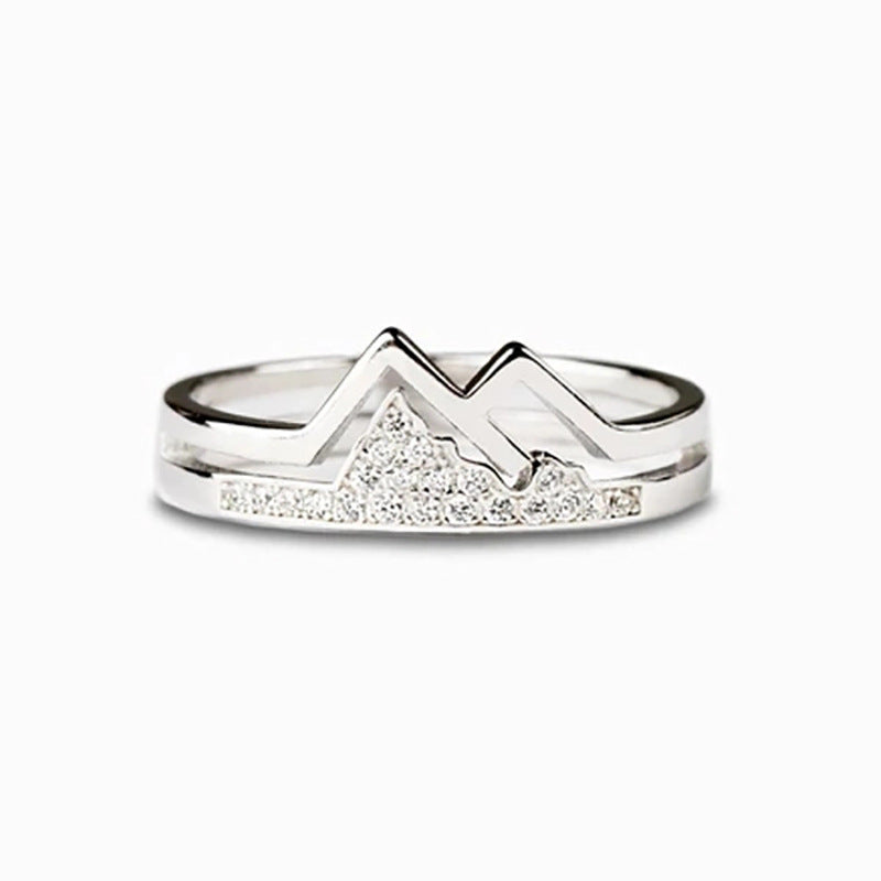 Sterling Silver Mountain Range Ring