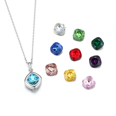 Interchangeable Cubic Zirconia Pendant Necklace