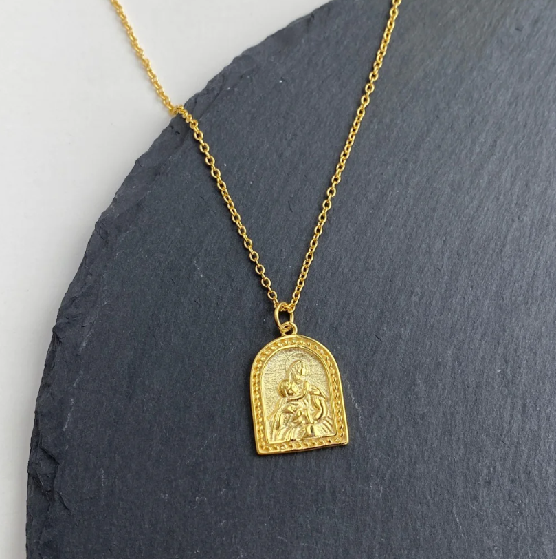 Our Lady of Perpetual Help Necklace Virgin Mary Necklace