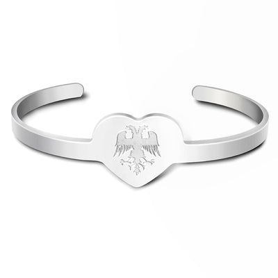 Sterling Silver Liberty Eagle Heart Bracelet