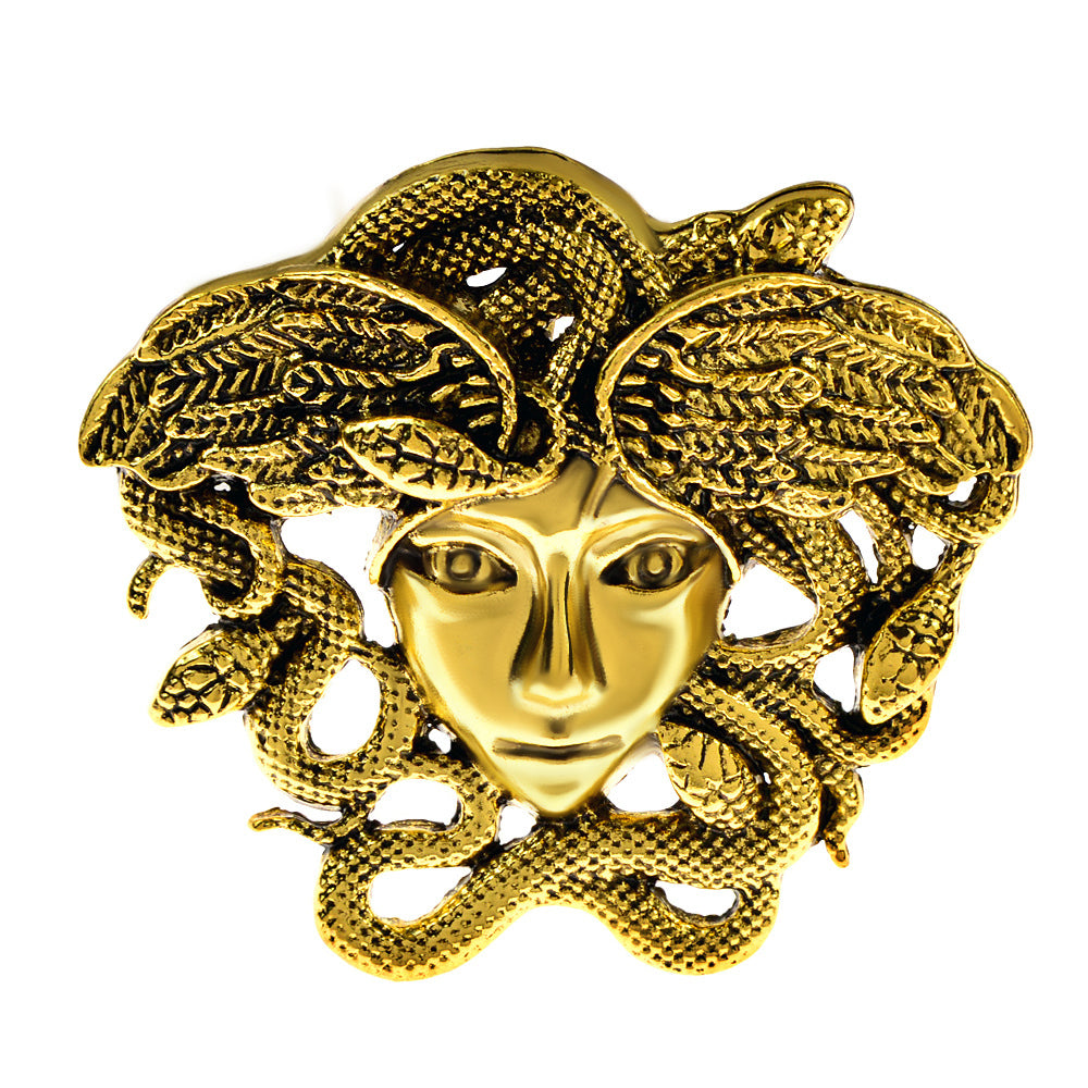 Vintage Medusa Greek Mythology Snake Lady Figure Brooches