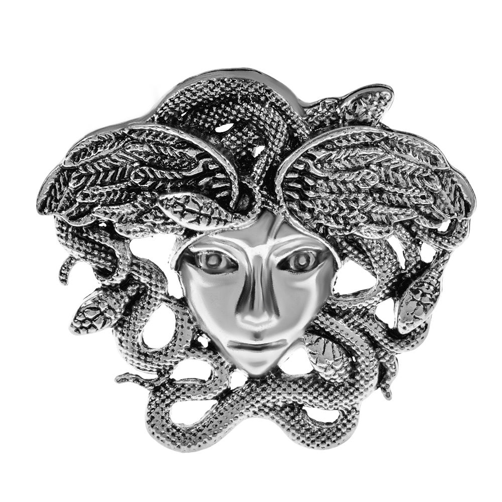 Vintage Medusa Greek Mythology Snake Lady Figure Brooches
