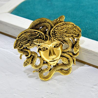 Vintage Medusa Greek Mythology Snake Lady Figure Brooches