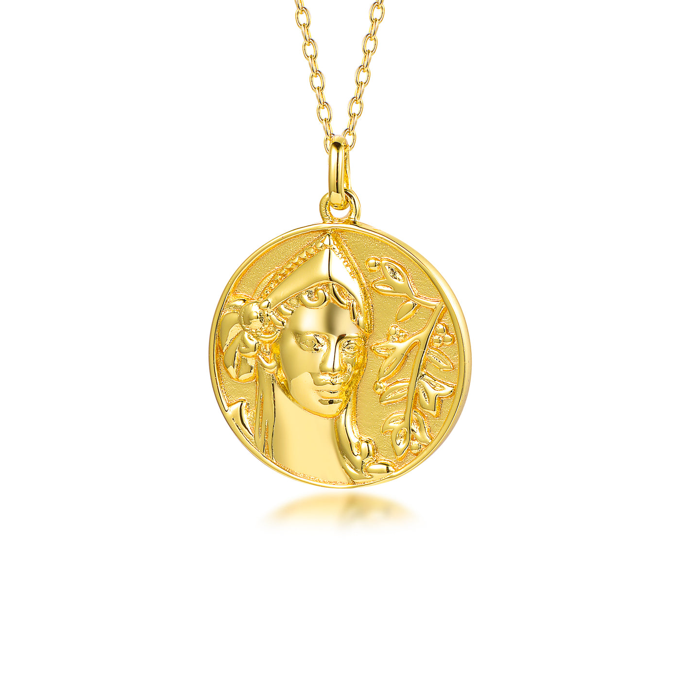 Sterling Silver Yellow Gold Athena Necklace