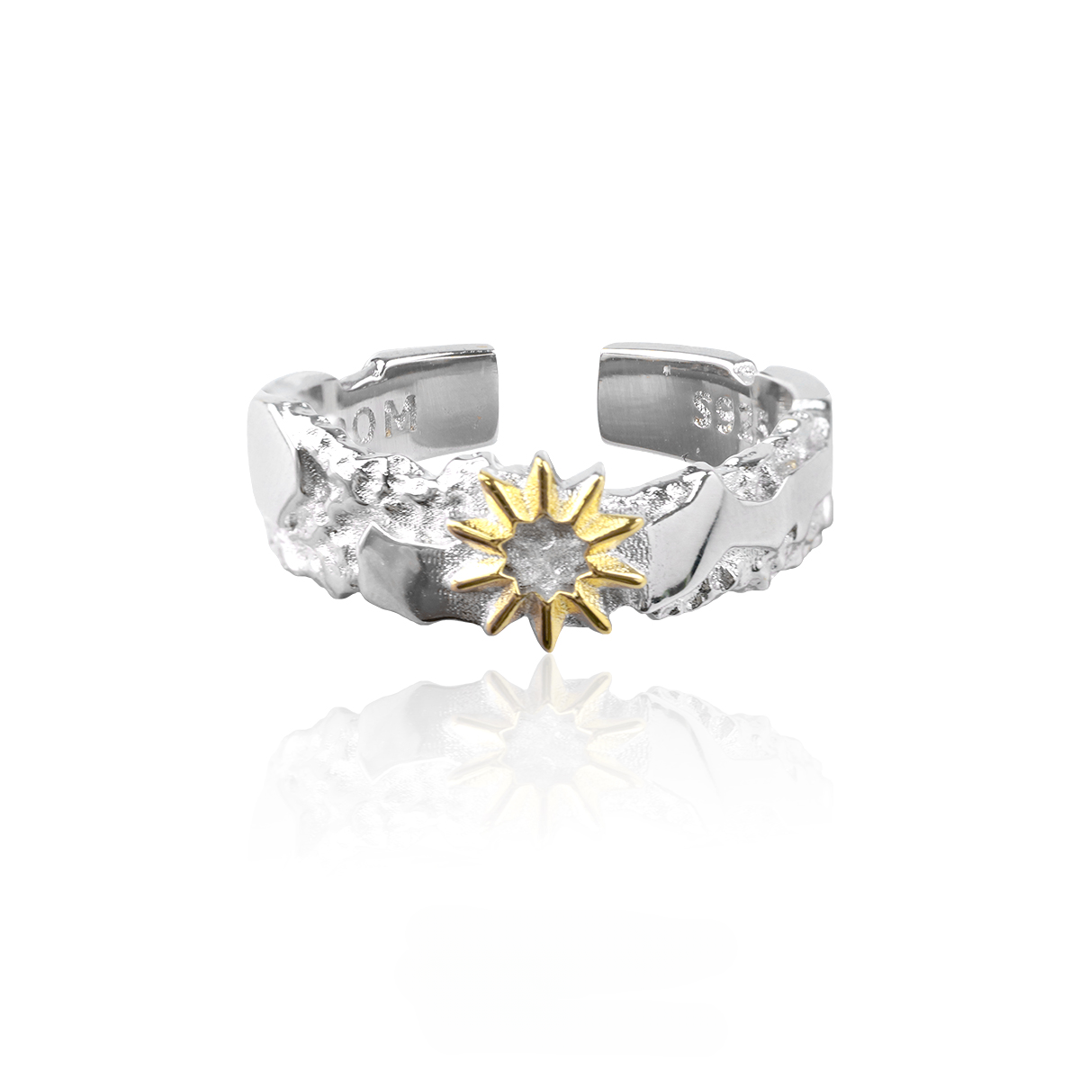 Sterling Silver Sun & Moon Couple Rings