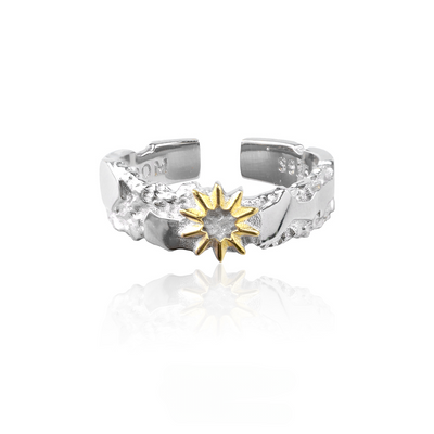 Sterling Silver Sun & Moon Couple Rings