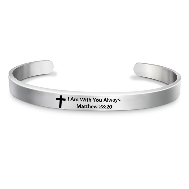 Sterling Silver Cross Bible Bracelet