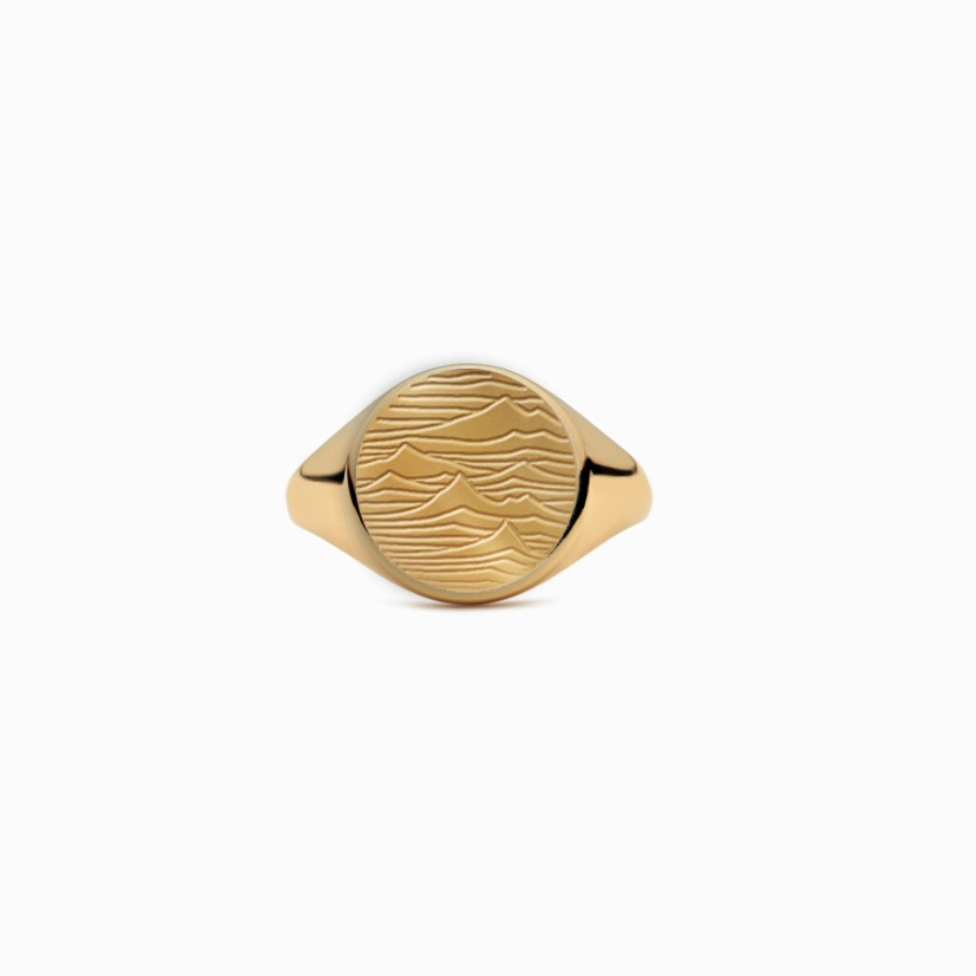 Sterling Silver Mountain Ring Signet Ring