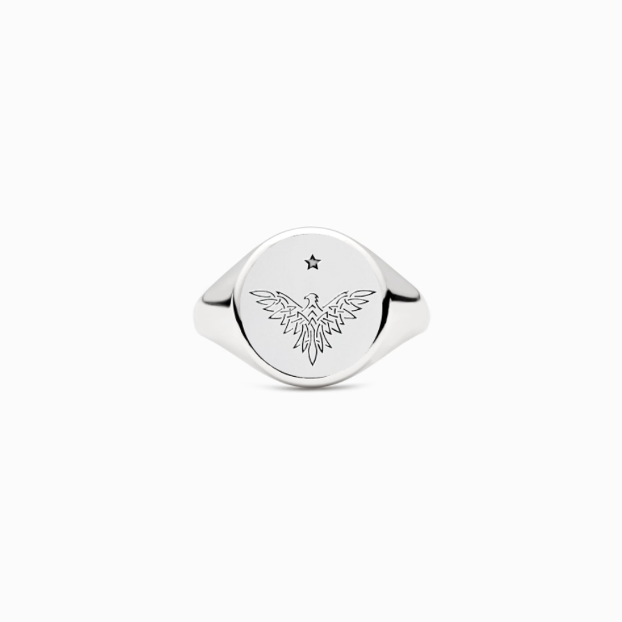 Sterling Silver Liberty Eagle Ring Eagle Men Band Ring