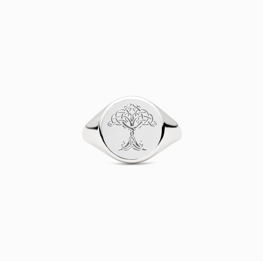 Sterling Silve Loved Tree of Life Ring Women Men Band Ring