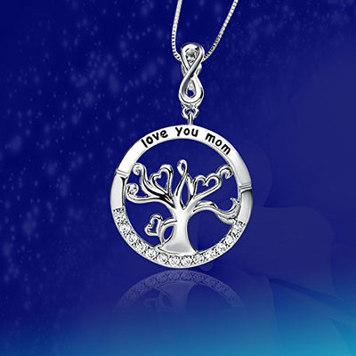 Love You Mom Tree of Life Necklace Interconnectedness Necklace