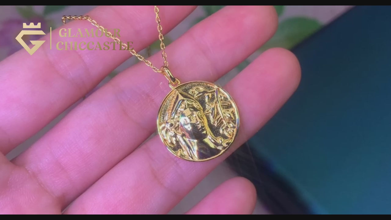 Sterling Silver Yellow Gold Athena Necklace