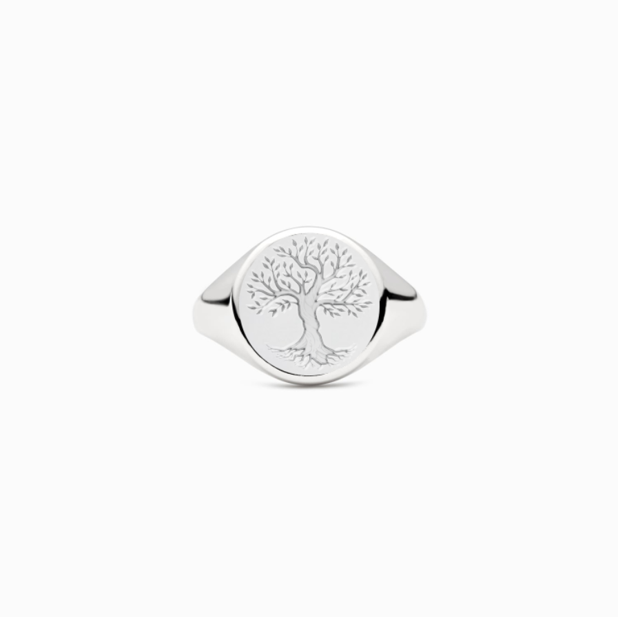 Sterling Silver Strong Roots Tree of Life Ring Women Men Band Ring