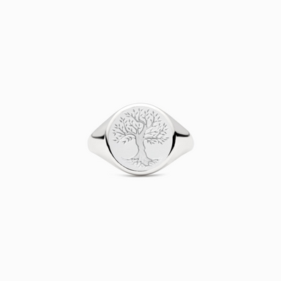 Sterling Silver Strong Roots Tree of Life Ring Women Men Band Ring