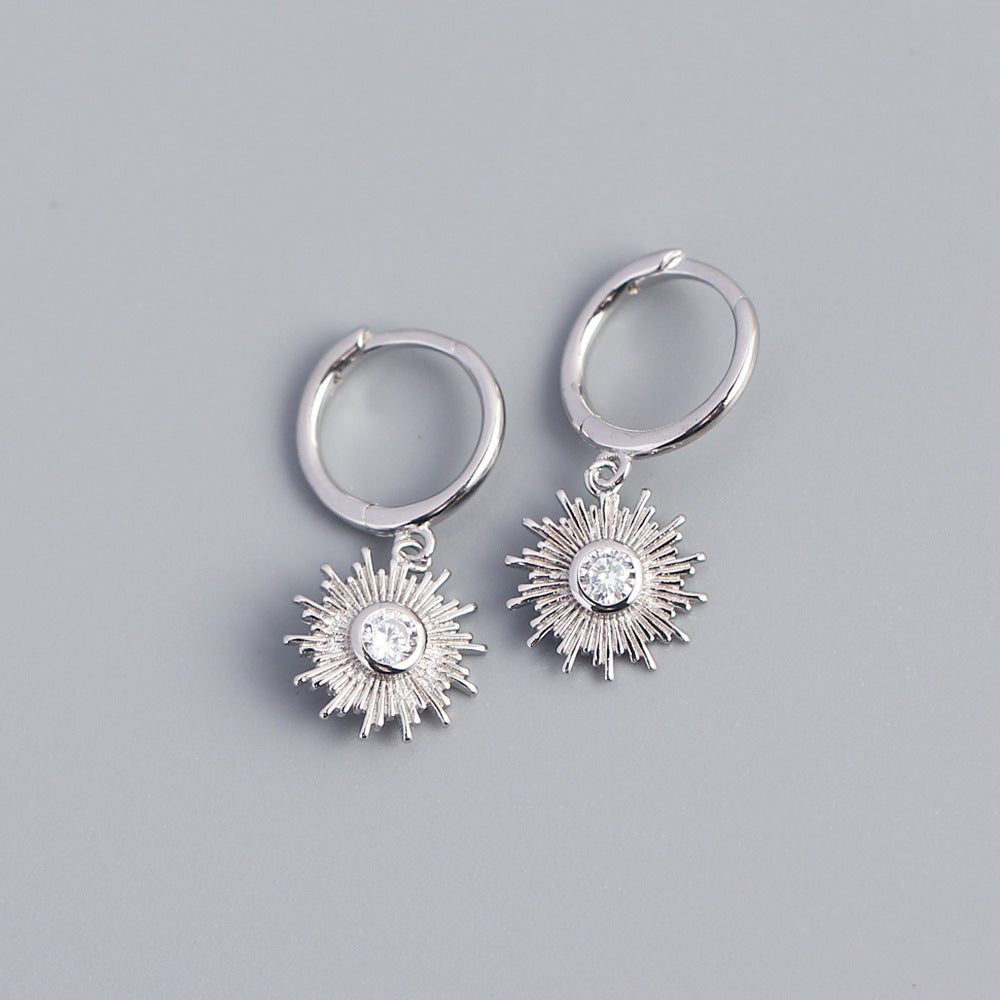 Bohemian Sun Symbolic Earrings S925  Silver Earrings Suitable For Daily Wear GLAMOUR CHICCASTLE